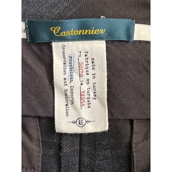 Anthropologie Cartonnier Cropped Plaid Pants Brown Gray Button Detail Women’s 4S - Picture 2 of 8